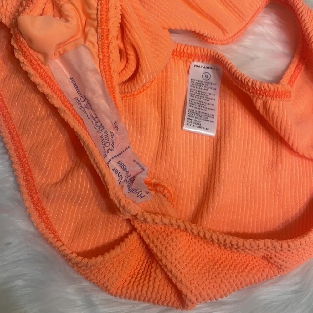 Good American bikini bottom Neon Orange swimwear New Sz 7/8